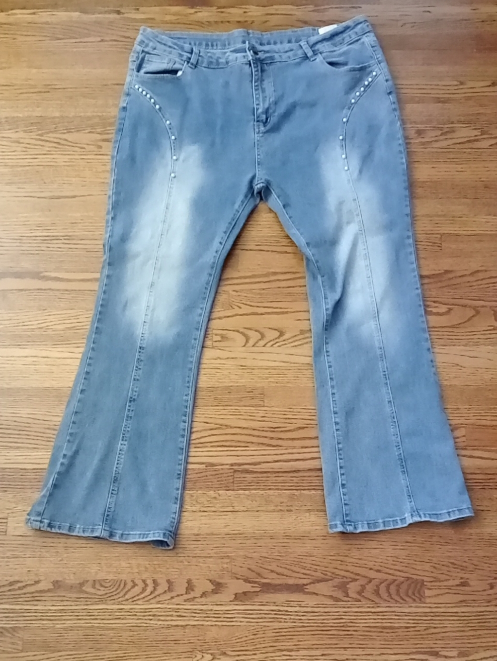 Stretch beaded jeans Size 4X W 20-23" R 13" I 29"